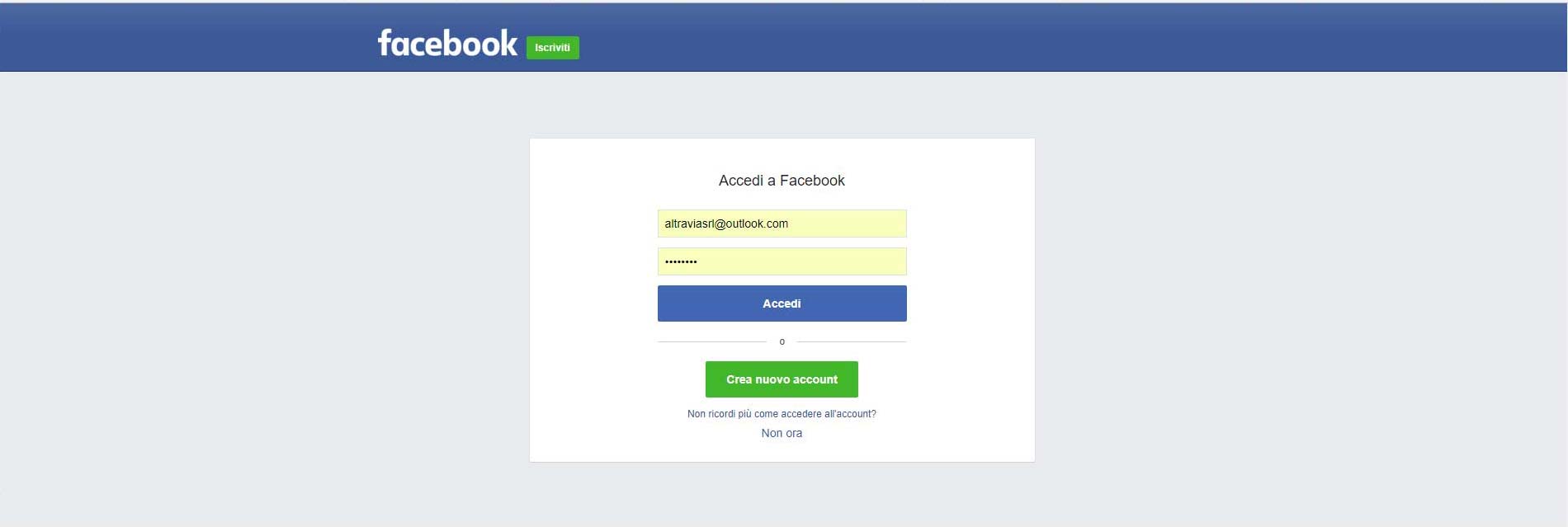 Login Facebook