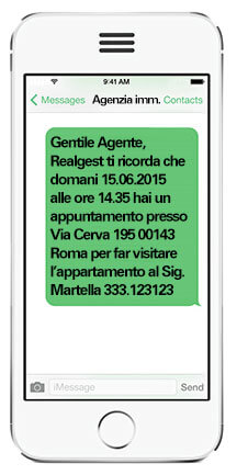 Realgest - Notifiche SMS ai tuoi clienti e agli agenti immobiliari