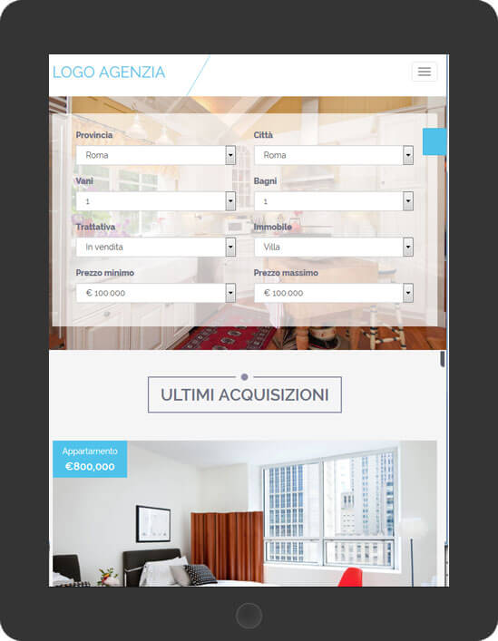 Sito web immobiliare su template di Realgest
