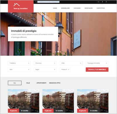 Template Antinori per Sito Agenzia Immobiliare